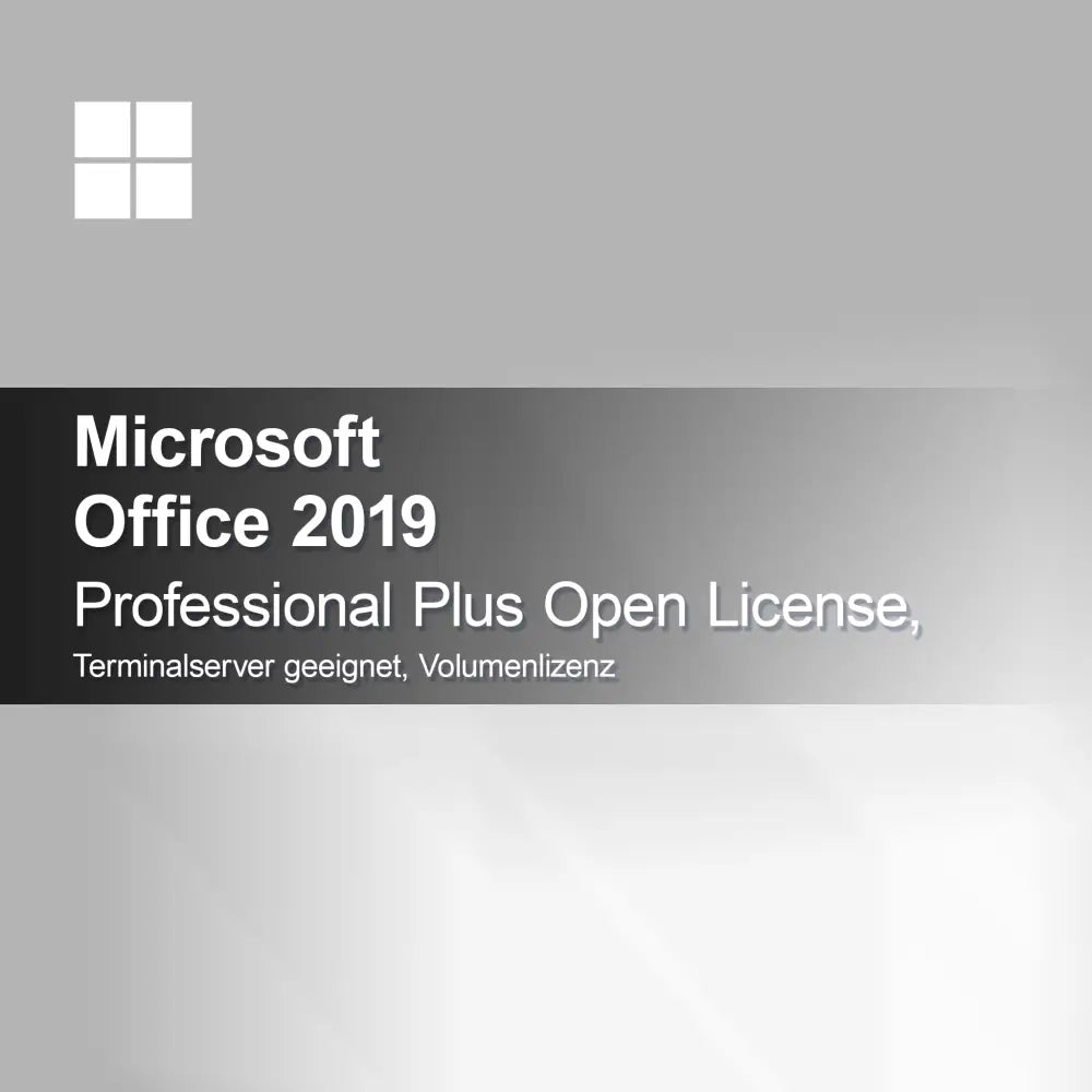 Microsoft Office 2019 Professional Plus Licenza Open, adatto per Terminalserver, licenza a volume