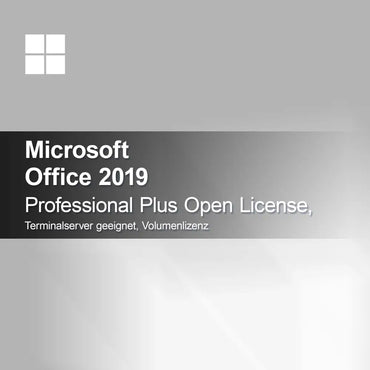 Microsoft Office 2019 Professional Plus Licenza Open, adatto per Terminalserver, licenza a volume