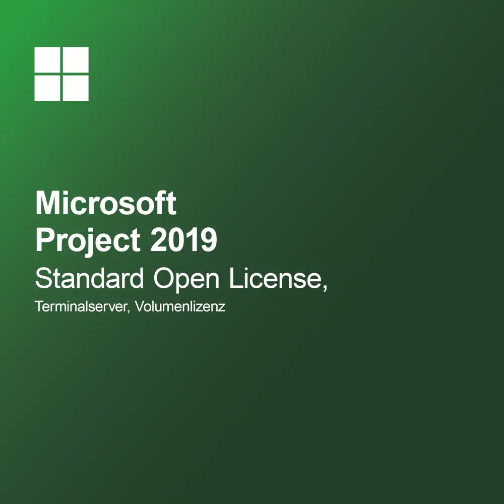 Microsoft Project 2019 Standard Open License, Terminalserver, licenza a volume