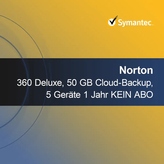 Norton 360 Deluxe, 50 GB di backup cloud, 5 dispositivi 1 anno SENZA ABBONAMENTO