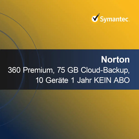 Norton 360 Premium, 75 GB di backup cloud, 10 dispositivi 1 anno SENZA ABBONAMENTO