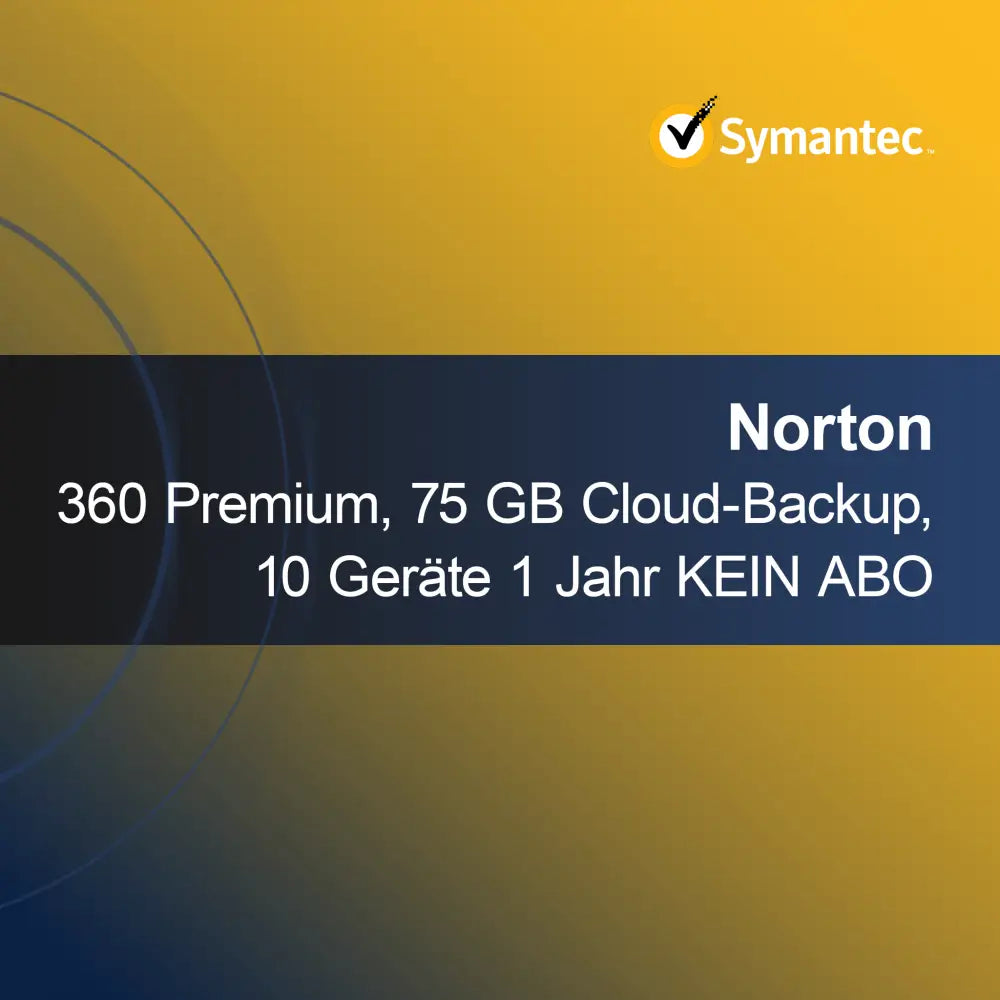 Norton 360 Premium, 75 GB di backup cloud, 10 dispositivi 1 anno SENZA ABBONAMENTO