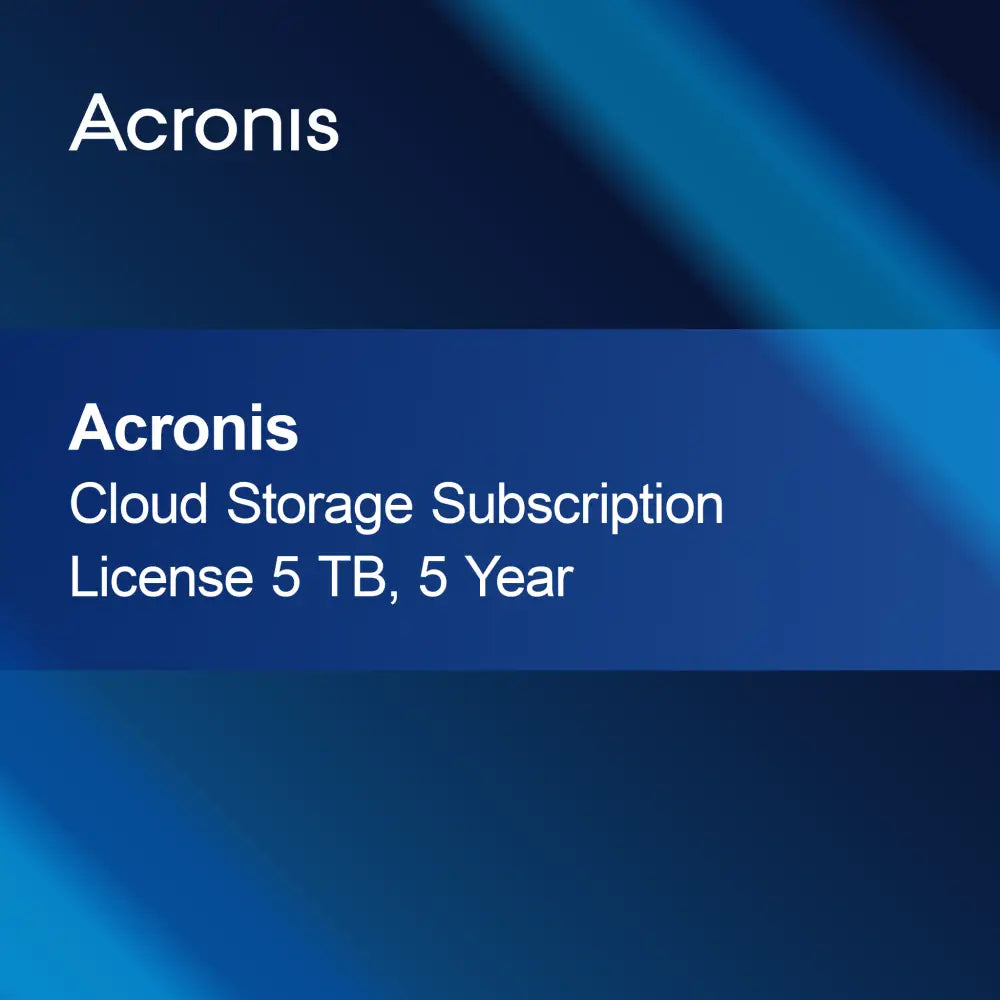 Licenza di abbonamento Acronis Cloud Storage 5 TB, 5 anni