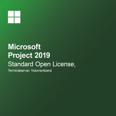 Microsoft Project 2019 Standard Open License, Terminalserver, licenza a volume