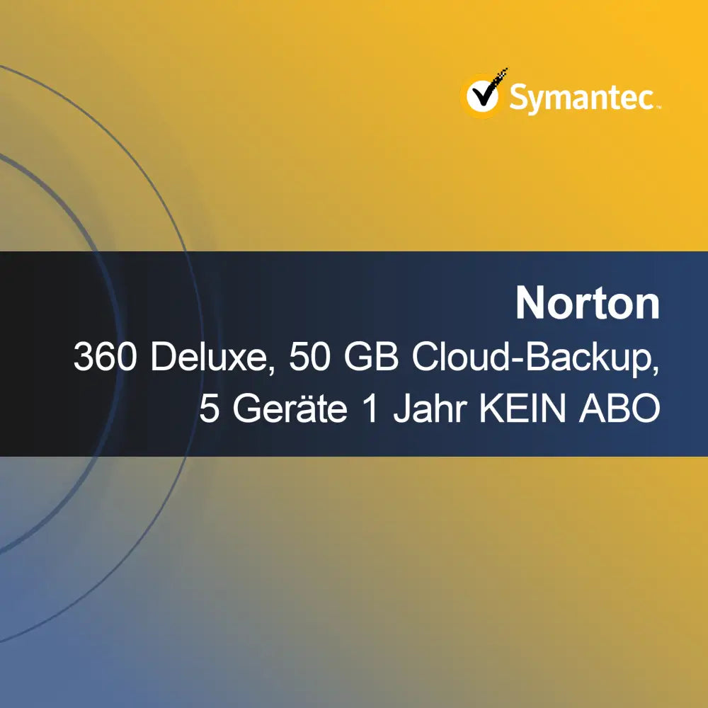 Norton 360 Deluxe, 50 GB di backup cloud, 5 dispositivi 1 anno SENZA ABBONAMENTO