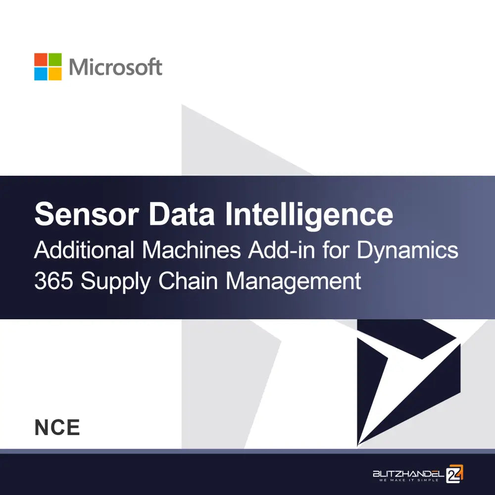 Add-in Macchine Aggiuntive per l'Intelligenza dei Dati Sensore in Dynamics 365 Supply Chain Management (NCE)